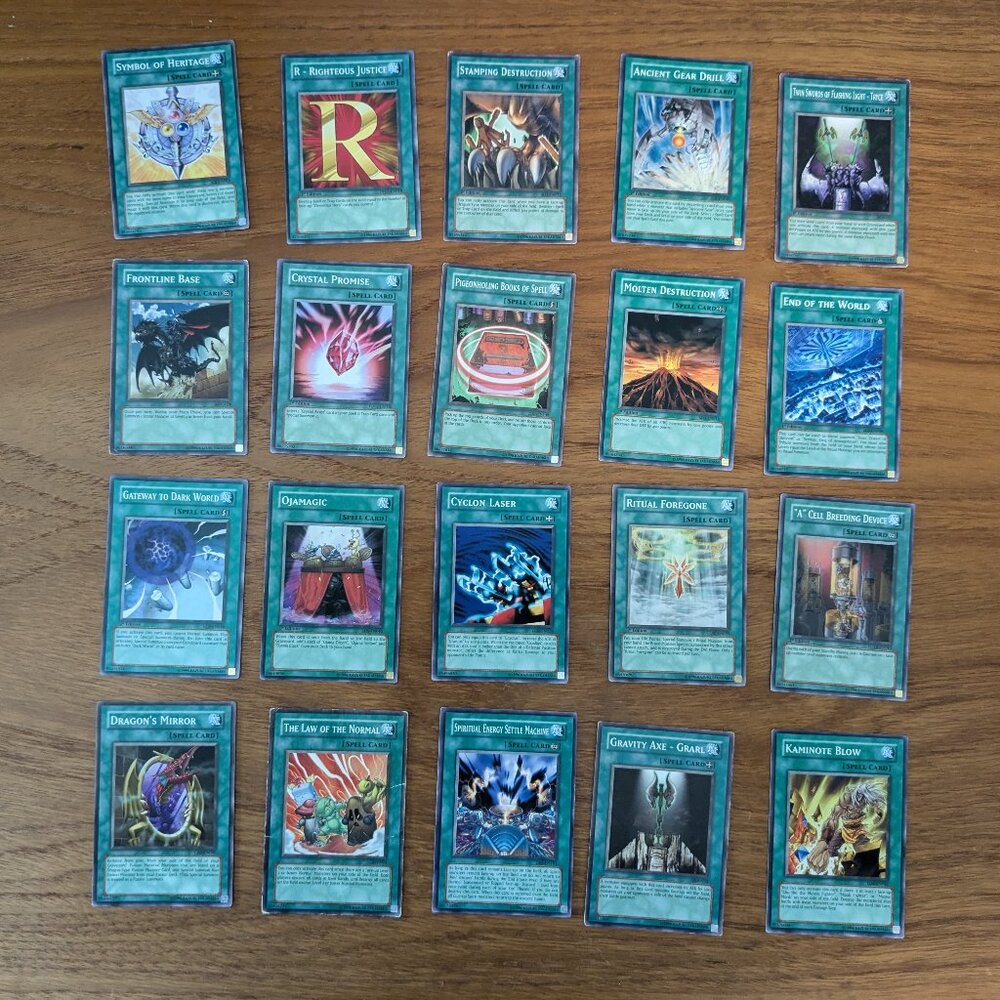 Vintage Yu-Gi-Oh! Spell Card Lot 20 Cards - Rare Archetype & Deck Support YuGiOh